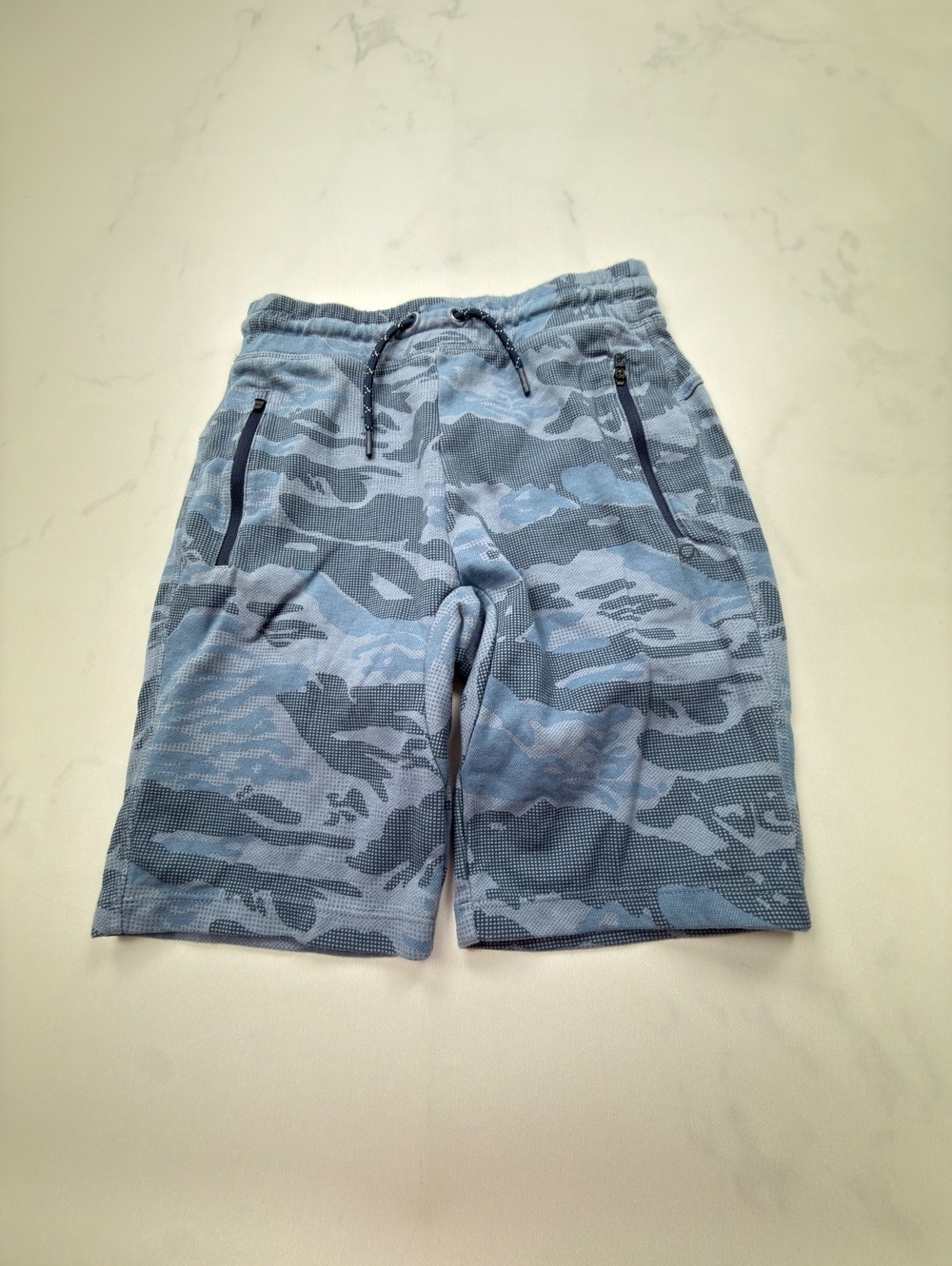 Gap Fit Camouflage Athletic Shorts Blue Gray 2010s Streetwear - Boys XL Husky